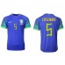 Günstige Brasilien Casemiro #5 Auswärts Fussballtrikot WM 2022 Kurzarm